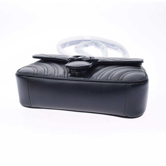 Gucci GG Marmont Quilted Black Leather Shoulder Bag - Picture 4 of 9